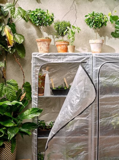 IKEA HYLLIS Shelving unit with cover, transparent | IKEA Growing accessories | IKEA Plants & flowers | IKEA Decoration | Eachdaykart