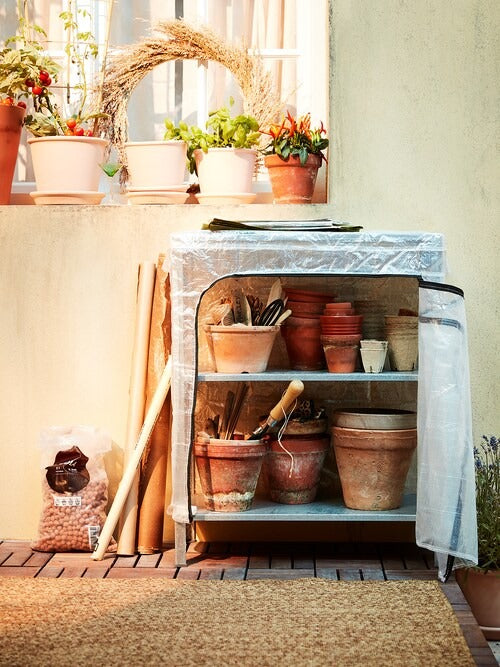 IKEA HYLLIS Shelving unit with cover, transparent | IKEA Growing accessories | IKEA Plants & flowers | IKEA Decoration | Eachdaykart