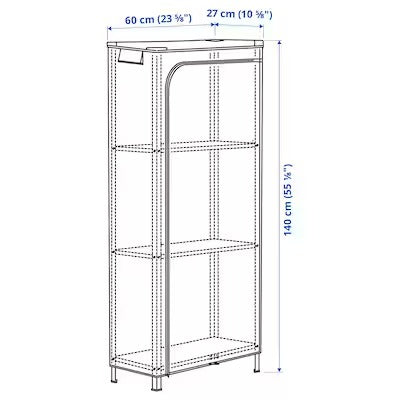 IKEA HYLLIS Shelving unit with cover, transparent | IKEA Growing accessories | IKEA Plants & flowers | IKEA Decoration | Eachdaykart