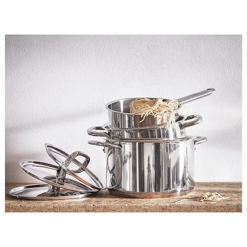 IKEA 365+ Cookware set of 6, stainless steel | IKEA Pots & sauce pans | Eachdaykart