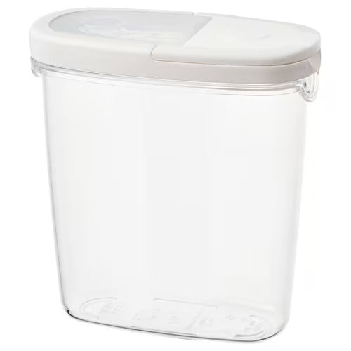 IKEA 365+ Dry food jar with lid, transparent/white | Food containers | Storage & organisation | Eachdaykart