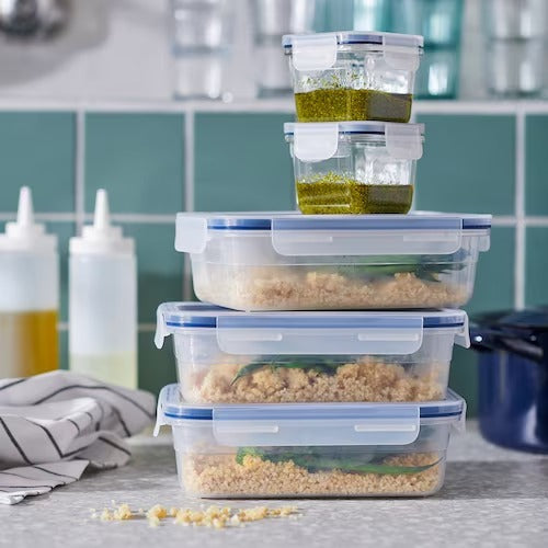 IKEA 365+ Food container with lid, rectangular/plastic | Food containers | Storage & organisation | Eachdaykart