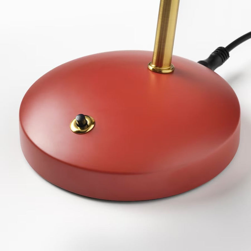 IKEA ISNALEN LED work lamp, RED/brass-colour | IKEA Children's lighting | Eachdaykart