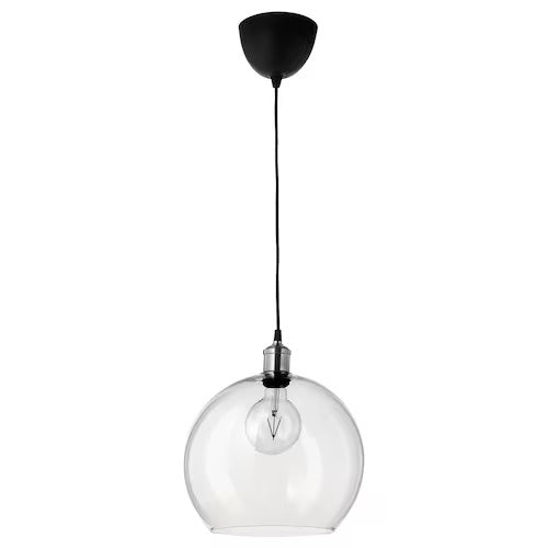 IKEA JAKOBSBYN / JALLBY Pendant lamp, clear glass/nickel-plated | IKEA ceiling lights | Eachdaykart
