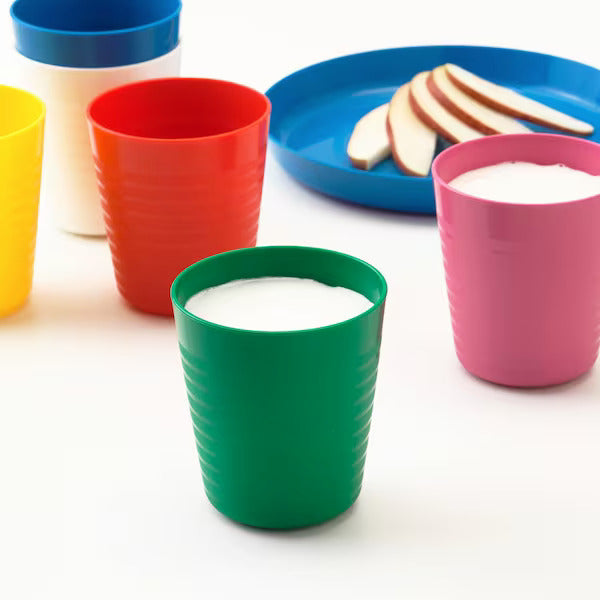 IKEA KALAS Mug, multicolour pack of 6 | IKEA Plastic glasses for Kids | Eachdaykart