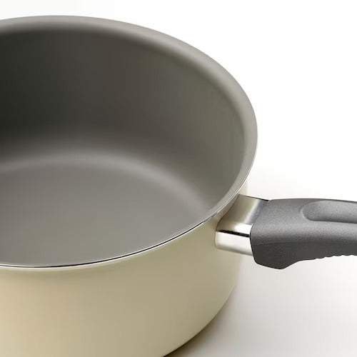IKEA KAVALKAD Saucepan, set of 3, grey/light beige | IKEA Pots & sauce pans | Eachdaykart