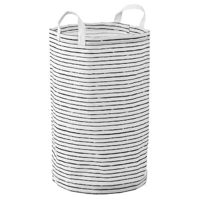 IKEA KLUNKA Laundry bag, white/black | IKEA Children's boxes & baskets | IKEA Storage boxes & baskets | IKEA Small storage & organisers | Eachdaykart