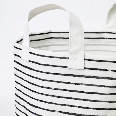 IKEA KLUNKA Laundry bag, white/black | IKEA Children's boxes & baskets | IKEA Storage boxes & baskets | IKEA Small storage & organisers | Eachdaykart