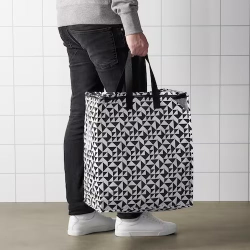 IKEA KNALLA Bag, black/white | Shopping bags & tote bags | IKEA Bags | Eachdaykart