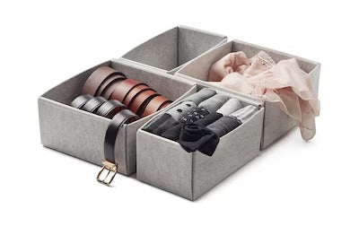 IKEA KOMPLEMENT Box, set of 6, light grey | IKEA Clothes boxes | IKEA Storage boxes & baskets | IKEA Small storage & organisers | Eachdaykart