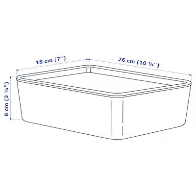 IKEA KUGGIS Box with lid, transparent black | IKEA Paper & media boxes | IKEA Storage boxes & baskets | IKEA Small storage & organisers | Eachdaykart