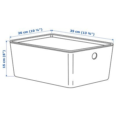IKEA KUGGIS Box with lid, transparent black | IKEA Paper & media boxes | IKEA Storage boxes & baskets | IKEA Small storage & organisers | Eachdaykart