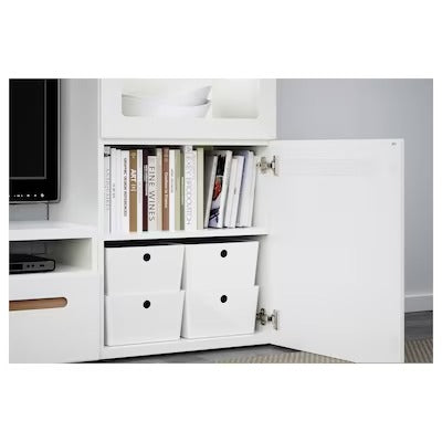 IKEA KUGGIS Box with lid, white | IKEA Paper & media boxes | IKEA Storage boxes & baskets | IKEA Small storage & organisers | Eachdaykart