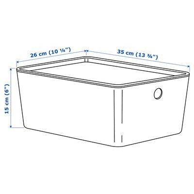 IKEA KUGGIS Box with lid, white | IKEA Paper & media boxes | IKEA Storage boxes & baskets | IKEA Small storage & organisers | Eachdaykart