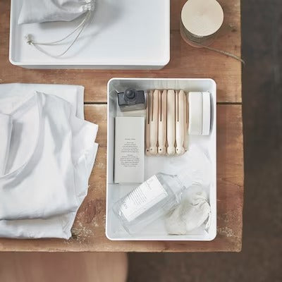 IKEA KUGGIS Box with lid, white | IKEA Paper & media boxes | IKEA Storage boxes & baskets | IKEA Small storage & organisers | Eachdaykart