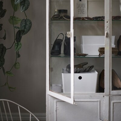 IKEA KUGGIS Box with lid, white | IKEA Paper & media boxes | IKEA Storage boxes & baskets | IKEA Small storage & organisers | Eachdaykart