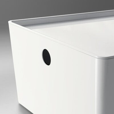 IKEA KUGGIS Box with lid, white | IKEA Paper & media boxes | IKEA Storage boxes & baskets | IKEA Small storage & organisers | Eachdaykart