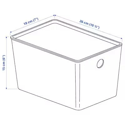IKEA KUGGIS Box with lid, white | IKEA Paper & media boxes | IKEA Storage boxes & baskets | IKEA Small storage & organisers | Eachdaykart