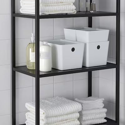 IKEA KUGGIS Box with lid, white | IKEA Paper & media boxes | IKEA Storage boxes & baskets | IKEA Small storage & organisers | Eachdaykart