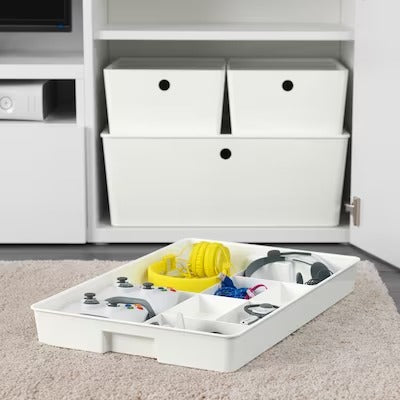 IKEA KUGGIS Insert with 8 compartments, white | IKEA Paper & media boxes | IKEA Storage boxes & baskets | IKEA Small storage & organisers | Eachdaykart