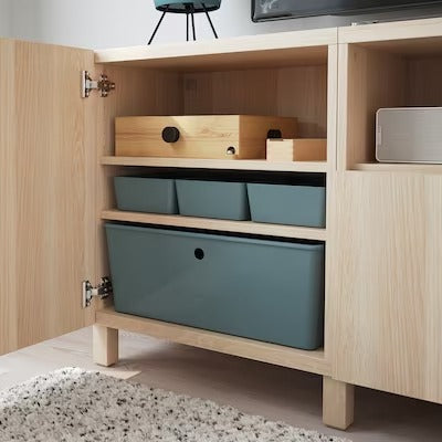 IKEA KUGGIS Storage box with lid, turquoise | IKEA Paper & media boxes | IKEA Storage boxes & baskets | IKEA Small storage & organisers | Eachdaykart