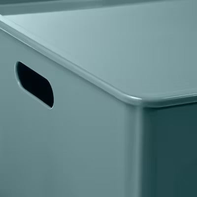 IKEA KUGGIS Storage box with lid, turquoise | IKEA Paper & media boxes | IKEA Storage boxes & baskets | IKEA Small storage & organisers | Eachdaykart