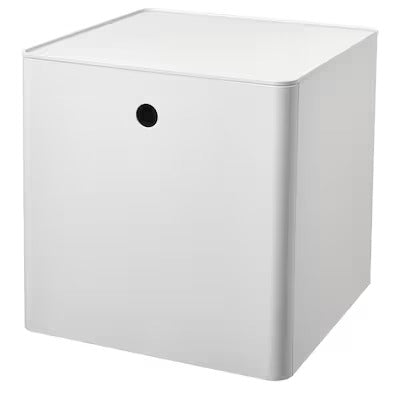 IKEA KUGGIS Storage box with lid, white | IKEA Paper & media boxes | IKEA Storage boxes & baskets | IKEA Small storage & organisers | Eachdaykart