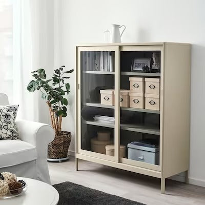 IKEA KVARNVIK Storage box with lid, beige | IKEA Paper & media boxes | IKEA Storage boxes & baskets | IKEA Small storage & organisers | Eachdaykart