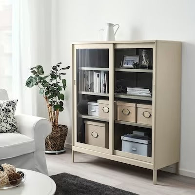 IKEA KVARNVIK Storage box with lid, beige | IKEA Paper & media boxes | IKEA Storage boxes & baskets | IKEA Small storage & organisers | Eachdaykart