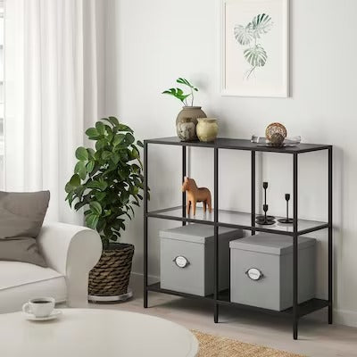 IKEA KVARNVIK Storage box with lid, grey | IKEA Paper & media boxes | IKEA Storage boxes & baskets | IKEA Small storage & organisers | Eachdaykart