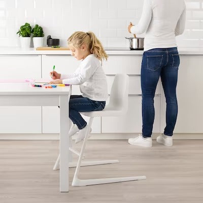 IKEA LANGUR Junior-/Hochstuhl mit Tablett, weiß | IKEA Junior-Esszimmerstühle | IKEA Kinderstühle | Eachdaykart