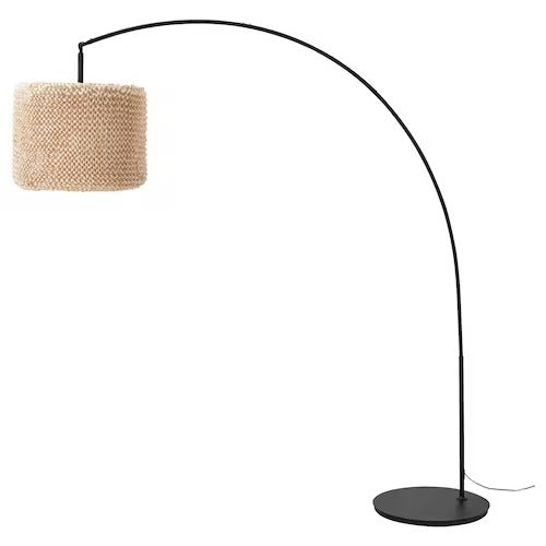 IKEA LERGRYN / SKAFTET Floor lamp base, arched, beige/black | IKEA Floor Lamps | Eachdaykart
