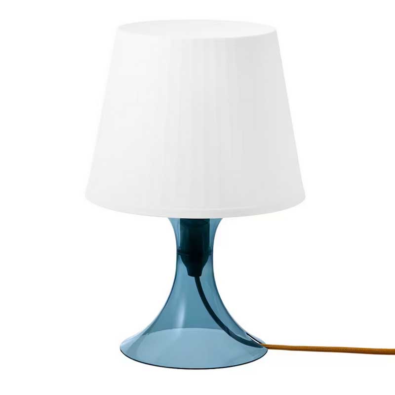 LAMPAN Table lamp, Dark blue/white | IKEA | Eachdaykart USA