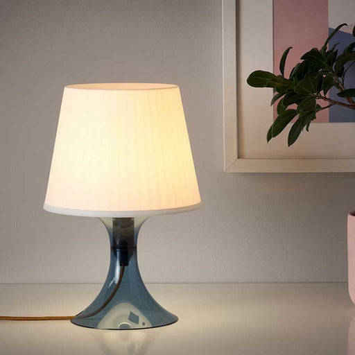 LAMPAN Table lamp, Dark blue/white | IKEA | Eachdaykart USA