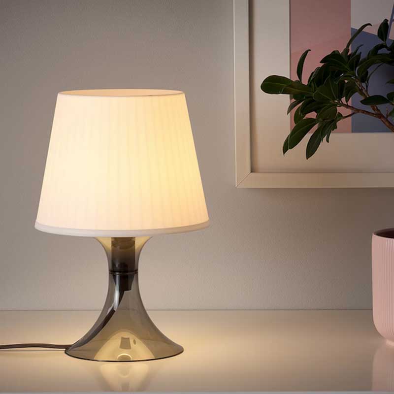 LAMPAN Table lamp, dark grey/white | IKEA | Eachdaykart USA
