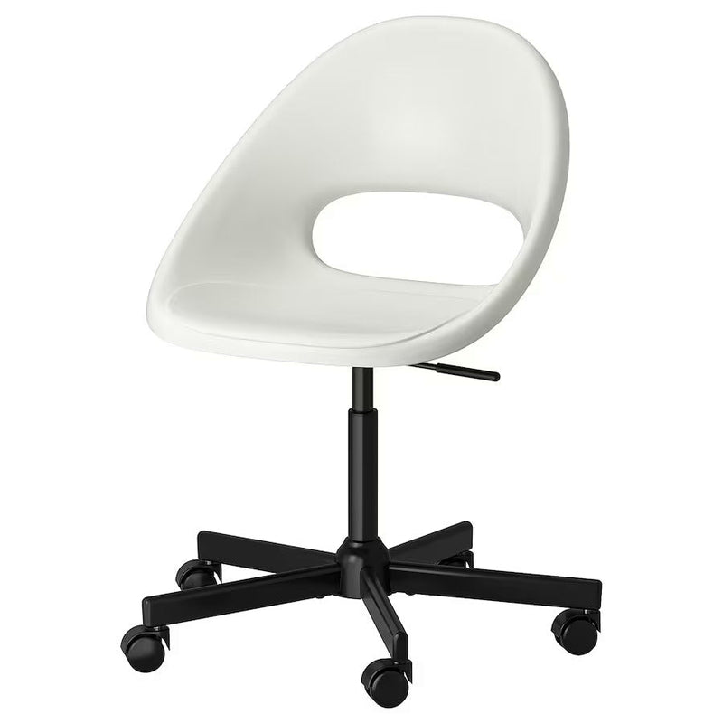 IKEA LOBERGET / MALSKAR Swivel chair, white/black | IKEA Chairs