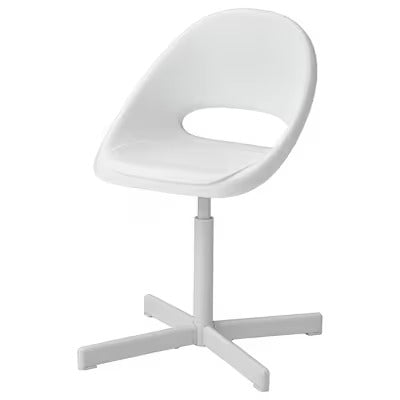 IKEA LOBERGET / SIBBEN Children’s desk chair with pad, white/turquoise | IKEA Small chairs | IKEA Children's chairs | Eachdaykart