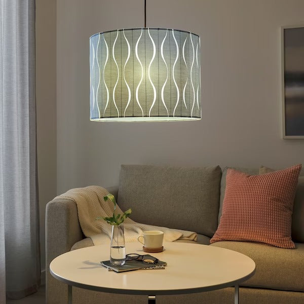 IKEA LÖKNÄS / SUNNEBY Pendant lamp, blue/silver-colour, 42 cm (17 ") | IKEA ceiling lights | Eachdaykart