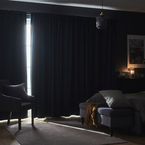 IKEA MAJGULL Block-out curtains, 1 pair, dark turquoise | IKEA Block-out curtains | IKEA Curtains | Eachdaykart