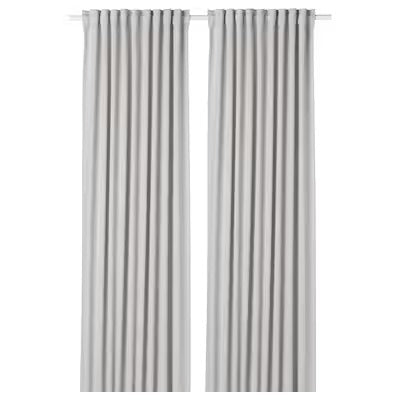 IKEA MAJGULL Room darkening curtains, 1 pair, light grey | IKEA Room darkening curtains | IKEA Curtains | Eachdaykart