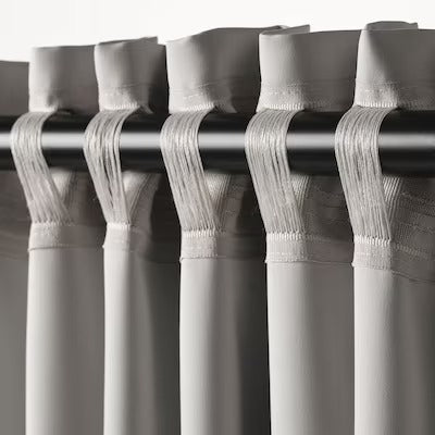IKEA MAJGULL Room darkening curtains, 1 pair, light grey | IKEA Room darkening curtains | IKEA Curtains | Eachdaykart
