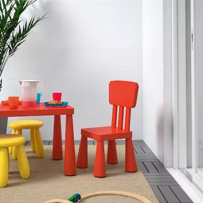 IKEA MAMMUT Children's chair, in/outdoor/red | IKEA Small chairs | IKEA Children's chairs | Eachdaykart