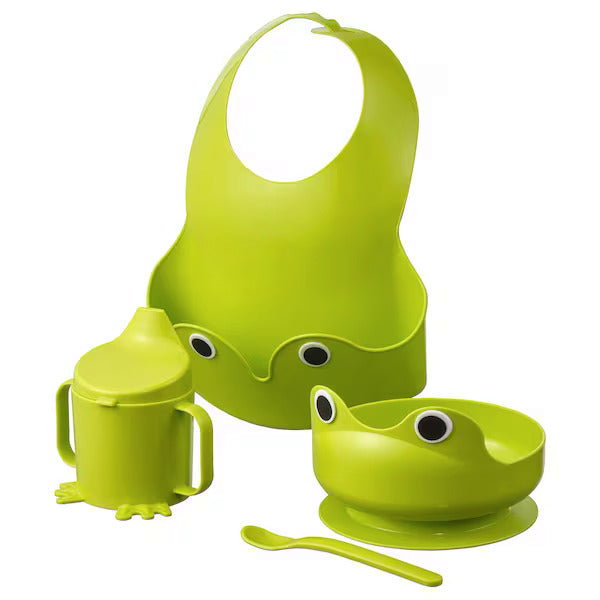 IKEA MATA 4-piece eating set, green | IKEA Nursing, feeding & eating | Eachdaykart