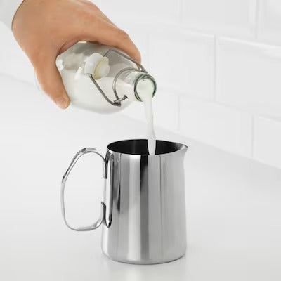 IKEA MATTLIG Milk-frothing jug, stainless steel | IKEA Coffee makers & accessories | IKEA Coffee & tea | Eachdaykart