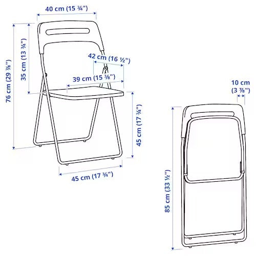 IKEA MELLTORP / NISSE Table and 2 folding chairs, white/dark blue-lilac |  IKEA Dining sets up to 2 chairs | IKEA Dining sets | Eachdaykart
