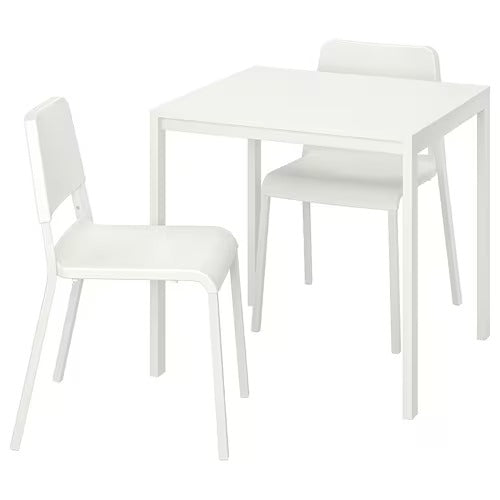 IKEA MELLTORP / TEODORES Table and 2 chairs, white/white |  IKEA Dining sets up to 2 chairs | IKEA Dining sets | Eachdaykart