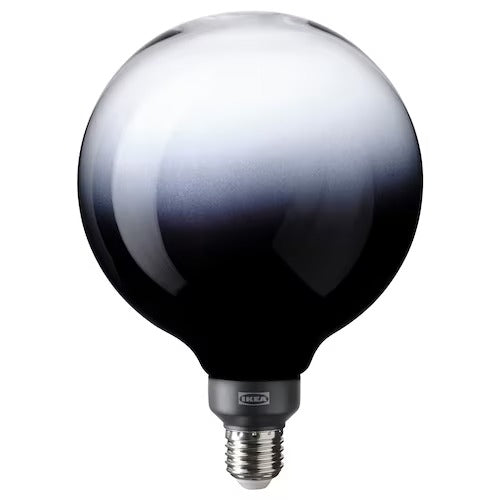 IKEA MOLNART LED bulb E27 100 lumen, globe/black clear glass, 150 mm (6 ") | IKEA LED bulbs | Eachdaykart