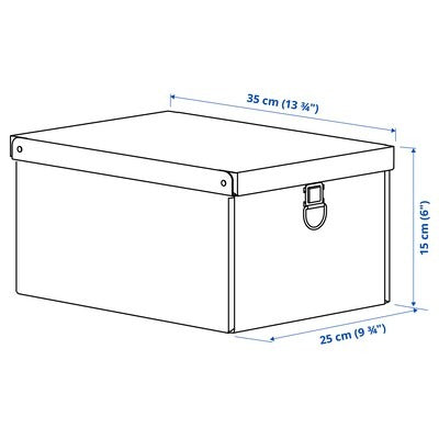 IKEA NIMM Storage box with lid, black | IKEA Paper & media boxes | IKEA Storage boxes & baskets | IKEA Small storage & organisers | Eachdaykart