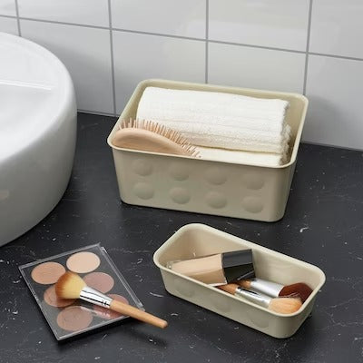 IKEA NOJIG Organiser, plastic/beige | IKEA Paper & media boxes | IKEA Storage boxes & baskets | IKEA Small storage & organisers | Eachdaykart
