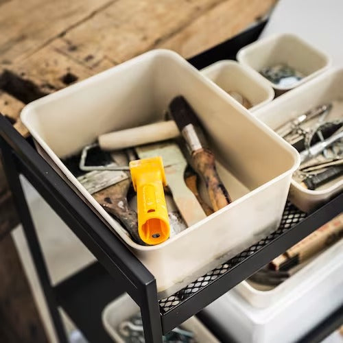 IKEA NOJIG Organiser, plastic/beige | IKEA Paper & media boxes | IKEA Storage boxes & baskets | IKEA Small storage & organisers | Eachdaykart